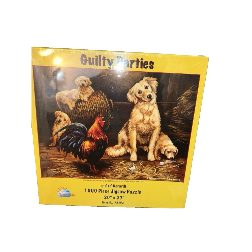 SunsOut Guilty Parties by Gre Gerardi 1000pc Puzzle Sealed 20" x 27"